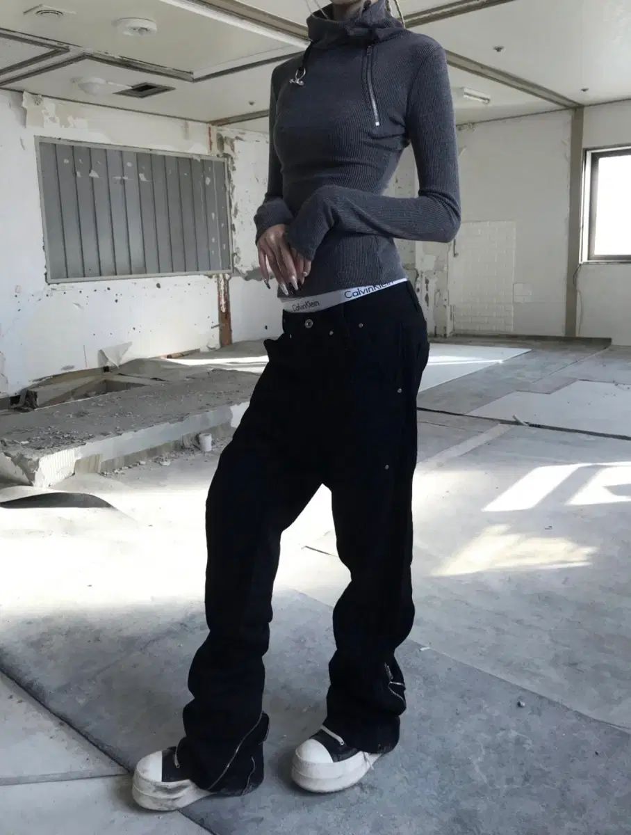  Kyoiii GRIND ZIP カーゴ ローライズ パンツ チノパン パンツ