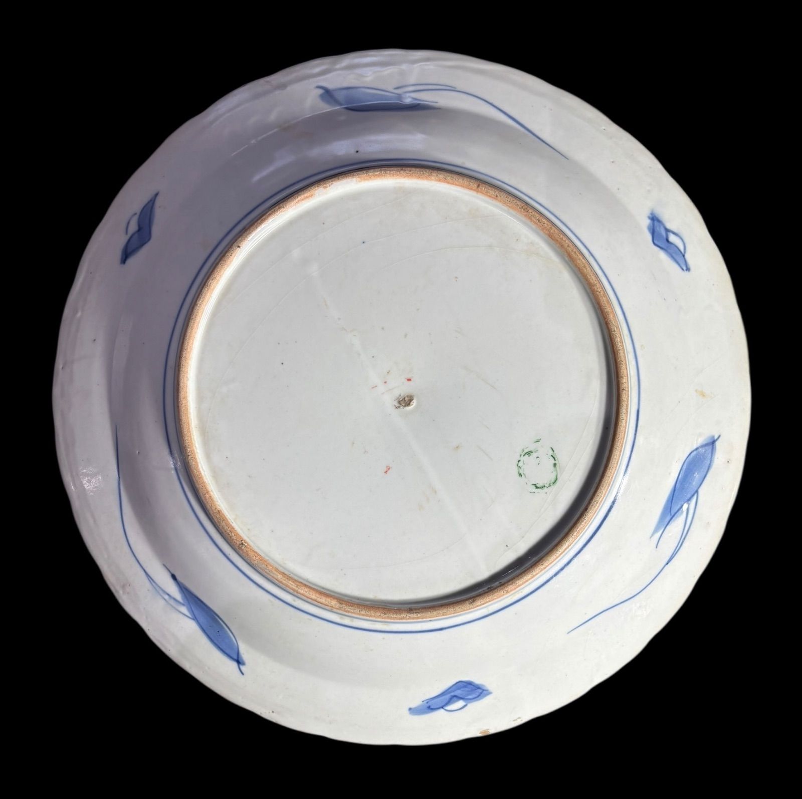 古伊万里 色絵 鳳凰松草花文図 大皿 取り皿 飾り皿 和食器 伊万里 明治