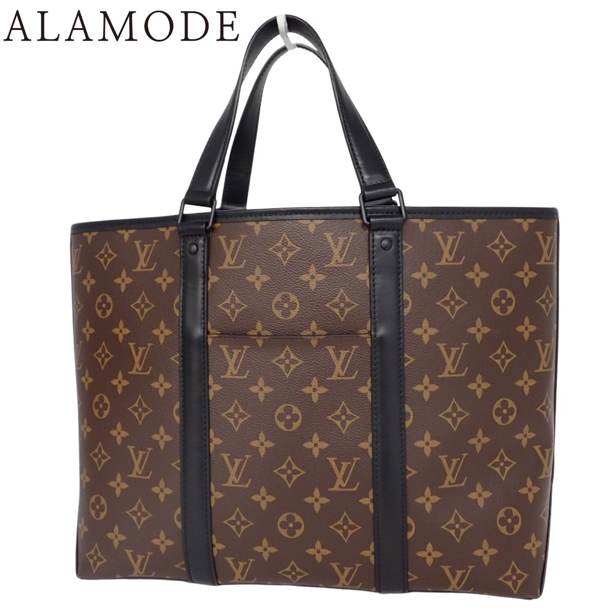 LOUIS VUITTON ルイ ヴィトン モノグラム マカサー ウィークエンド トートPM トートバッグ カバン かばん 鞄 モノグラムマカサー ブラウン茶 ブラック黒 ブラック金具 M 45734 メンズ アラモード