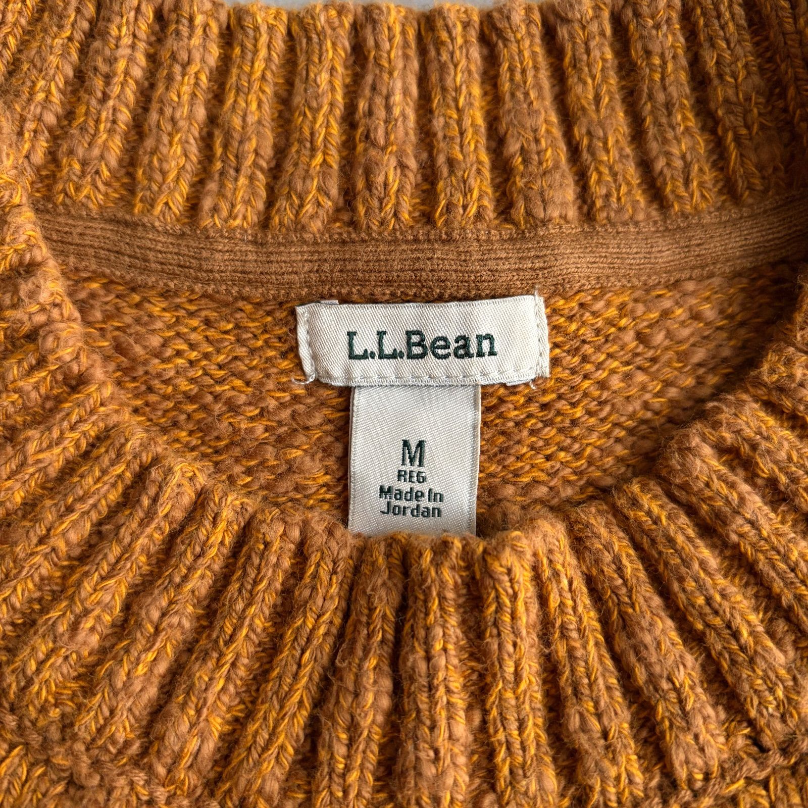 L.L.Bean メランジコットンニット M 渋いカラー エルエルビーン 肉厚