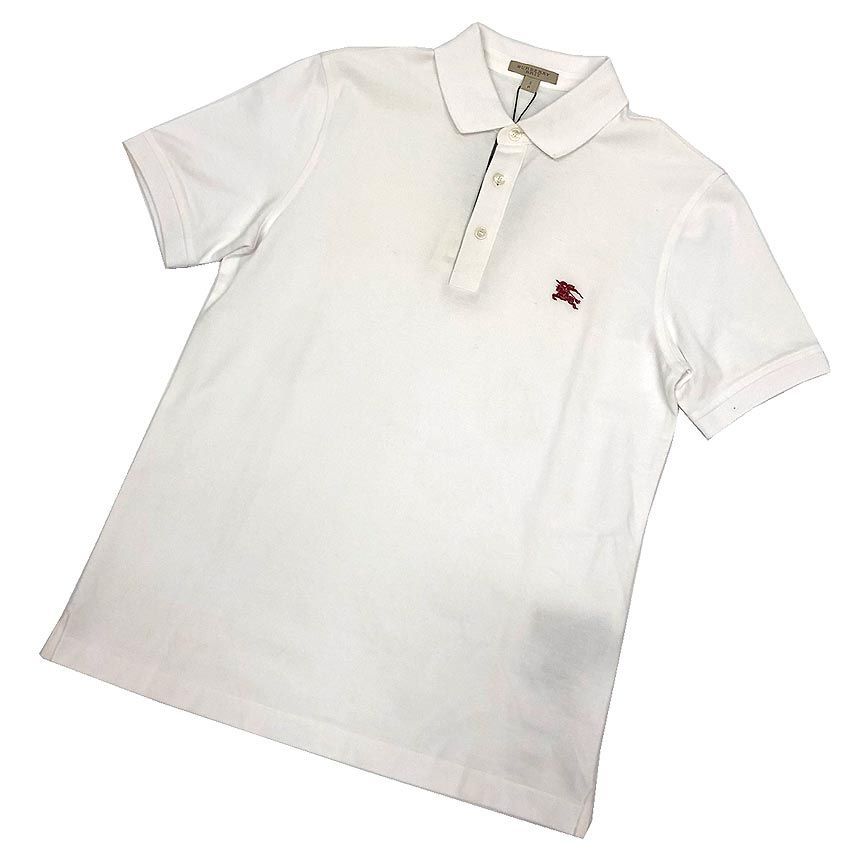 バーバリー BRIT 白ポロシャツ 白 ホワイト ♥ トップス メンズ 服 aq 12395