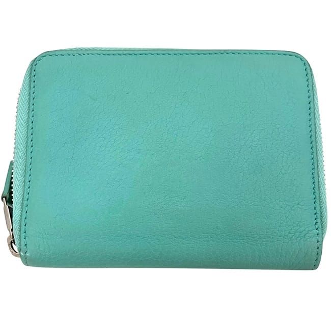  ティファニー ラウンドファスナー 財布 ティファニーブルー 二つ折り レザー 折り財布 小物