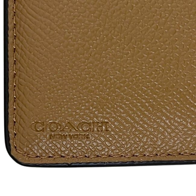  コーチ 二つ折り 財布 ミディアム コーナージップ ウォレット ホワイト 折り財布 小物
