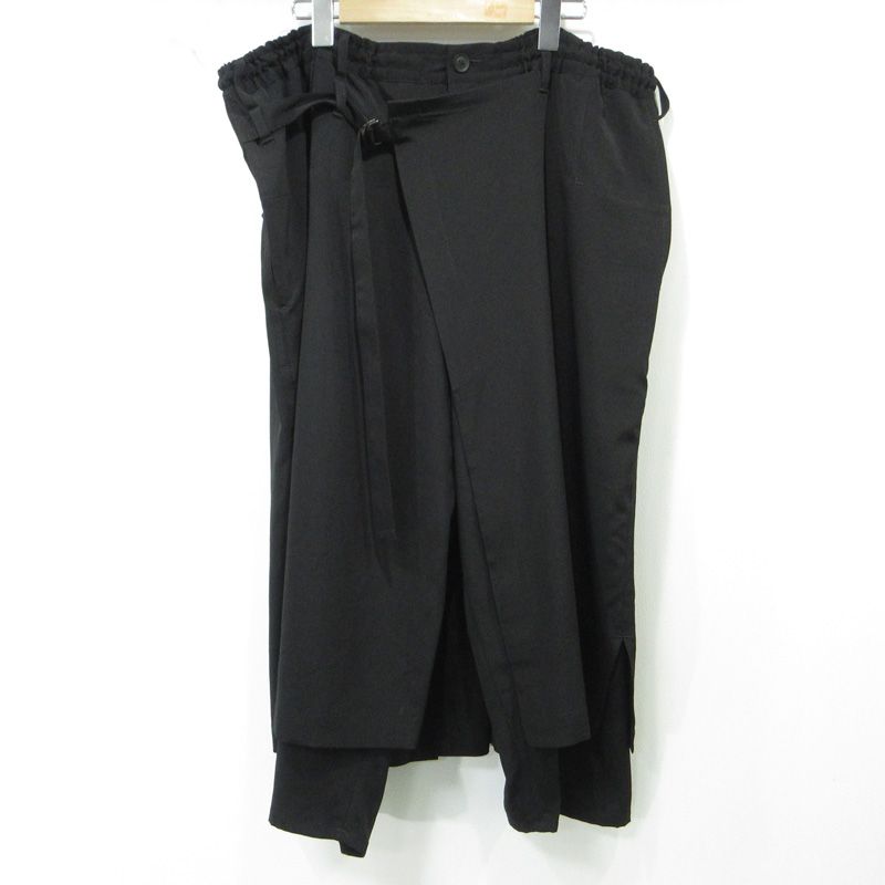 Yohji Yamamoto POUR HOMME | ヨウジヤマモトプールオム Ta TUXEDO U- WRAP PANTS TAタキシード ラップパンツ HZ-P 16-500 ブラック サイズ 3 108