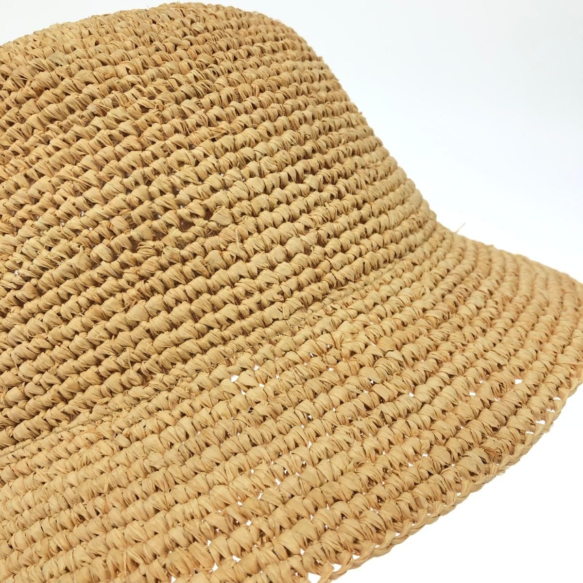 GUCCI グッチ ハット/GGマーモント L ラフィア 553574 3HE44 ベージュ