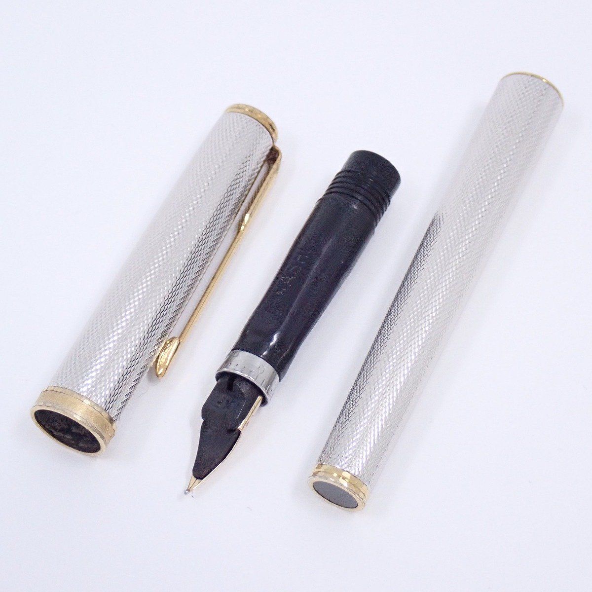  PARKER パーカー プリミア 万年筆 18 Kペン先 グレンドルジュ シルバー ゴールド ネーム刻印入 万年筆 万年筆 インク