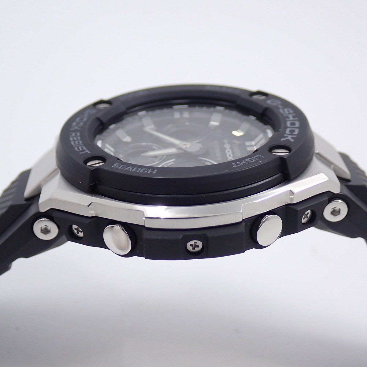  カシオ G-SHOCK Gスチール ミドルサイズ ソーラー電波 アナデジ メンズ 腕時計 樹脂バンド GST-W 300-1 AJF 腕時計(クォーツ) 腕時計(アナログ)