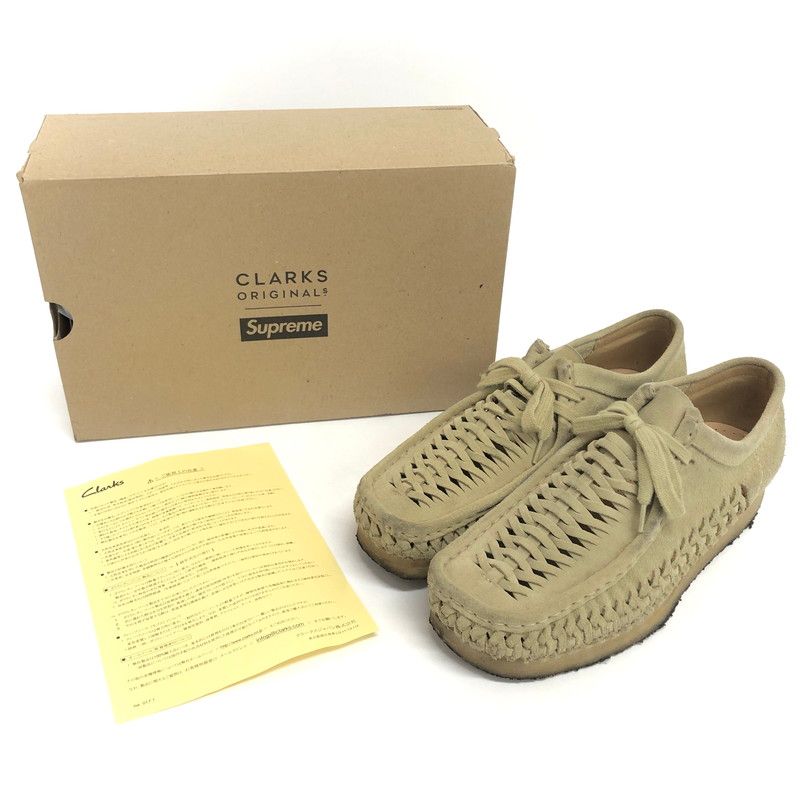 現状渡し品 Clarks クラークス × Supreme Woven Wallabee ウーブンワラビー シューズ 靴 164-260107-rs-02-fur