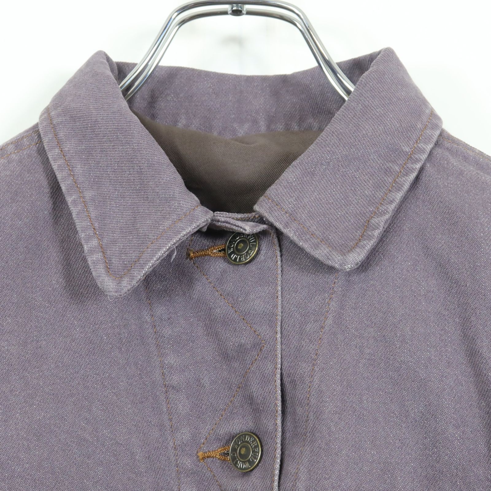 ワンダフルワールド カネコイサオ☆デニムジャケット ラベンダー系