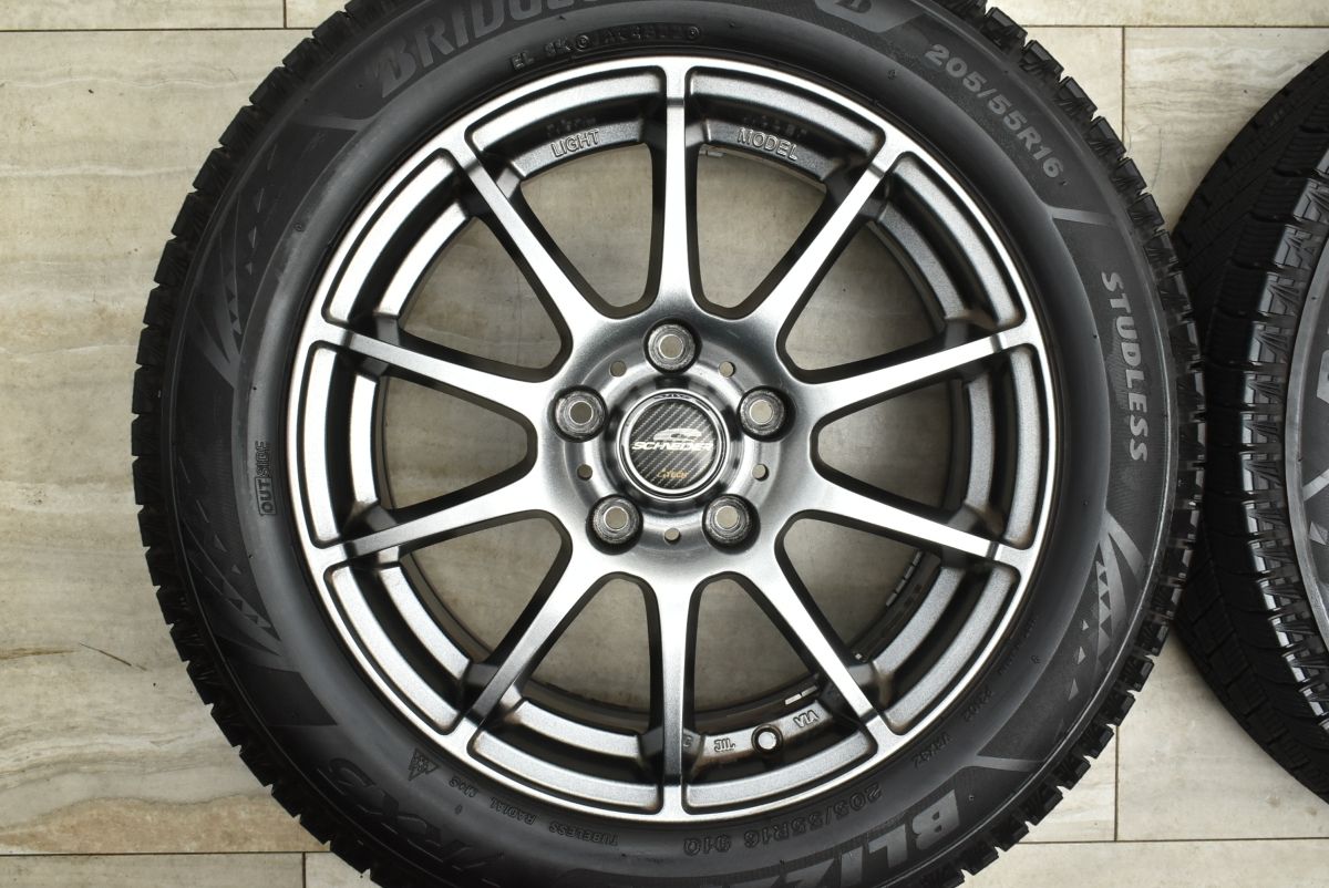 バリ溝 シュナイダー 16 in 6 5 J 48 PCD 114 3 ブリザックVRX 205 55 R ノア ヴォクシー セレナ ステップワゴン アクセラ プレマシー