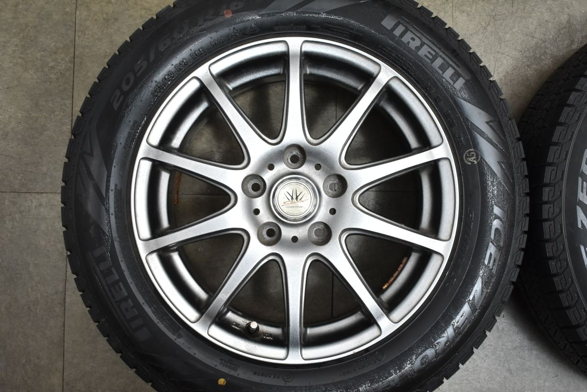 バリ溝 ロクサーニスポーツ 16 in 6.5 J 53 PCD 114.3 アイスゼロアシンメトリコ 205|60 R ノア ヴォクシー ステップワゴン アクセラ