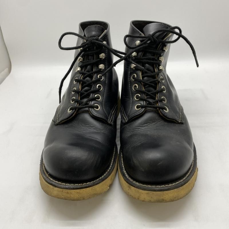 RED WING 8165 刺繍羽タグ プレーントゥ ブラック サイズ25.5 cm レッドウィング 24