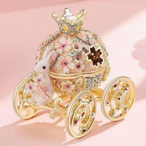 桜の馬車 うさぎ ジュエリーボックス