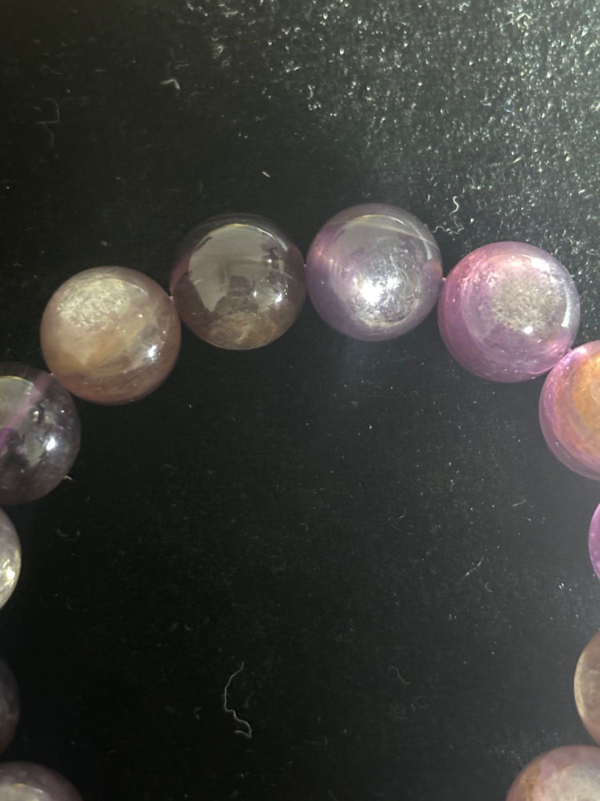 紫 雲母ブレスレット