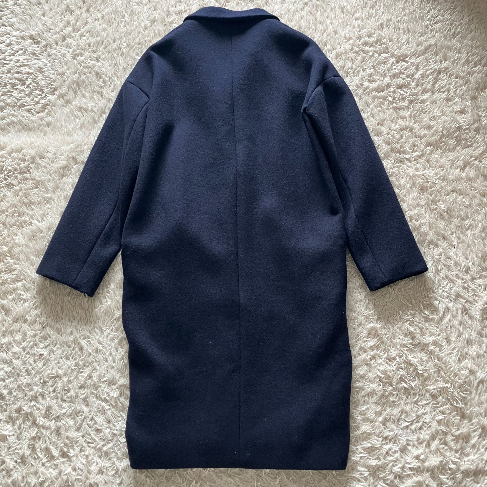 ミューズドゥドゥーズィエムクラス チェスターコート ネイビー ウール
