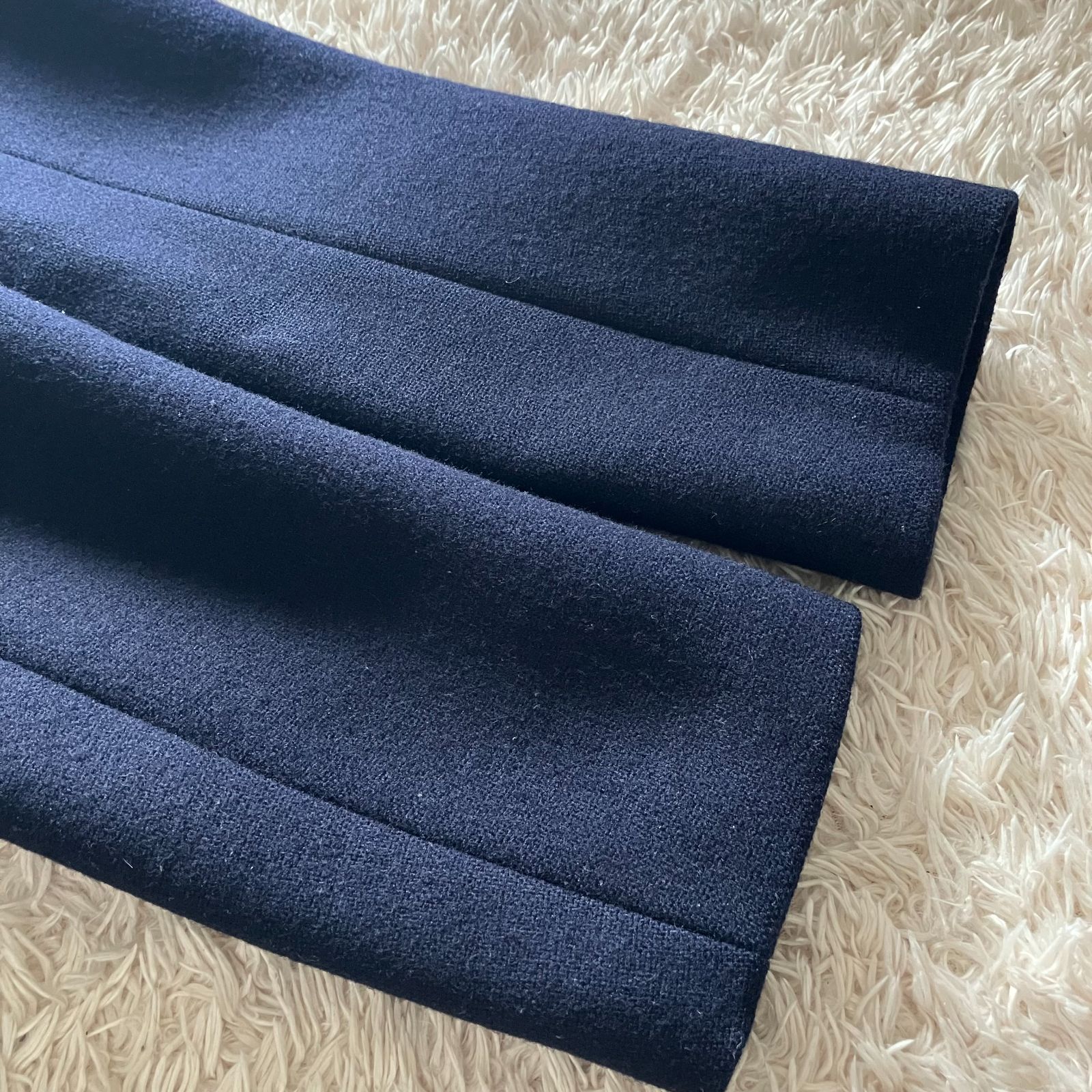 ミューズドゥドゥーズィエムクラス チェスターコート ネイビー ウール