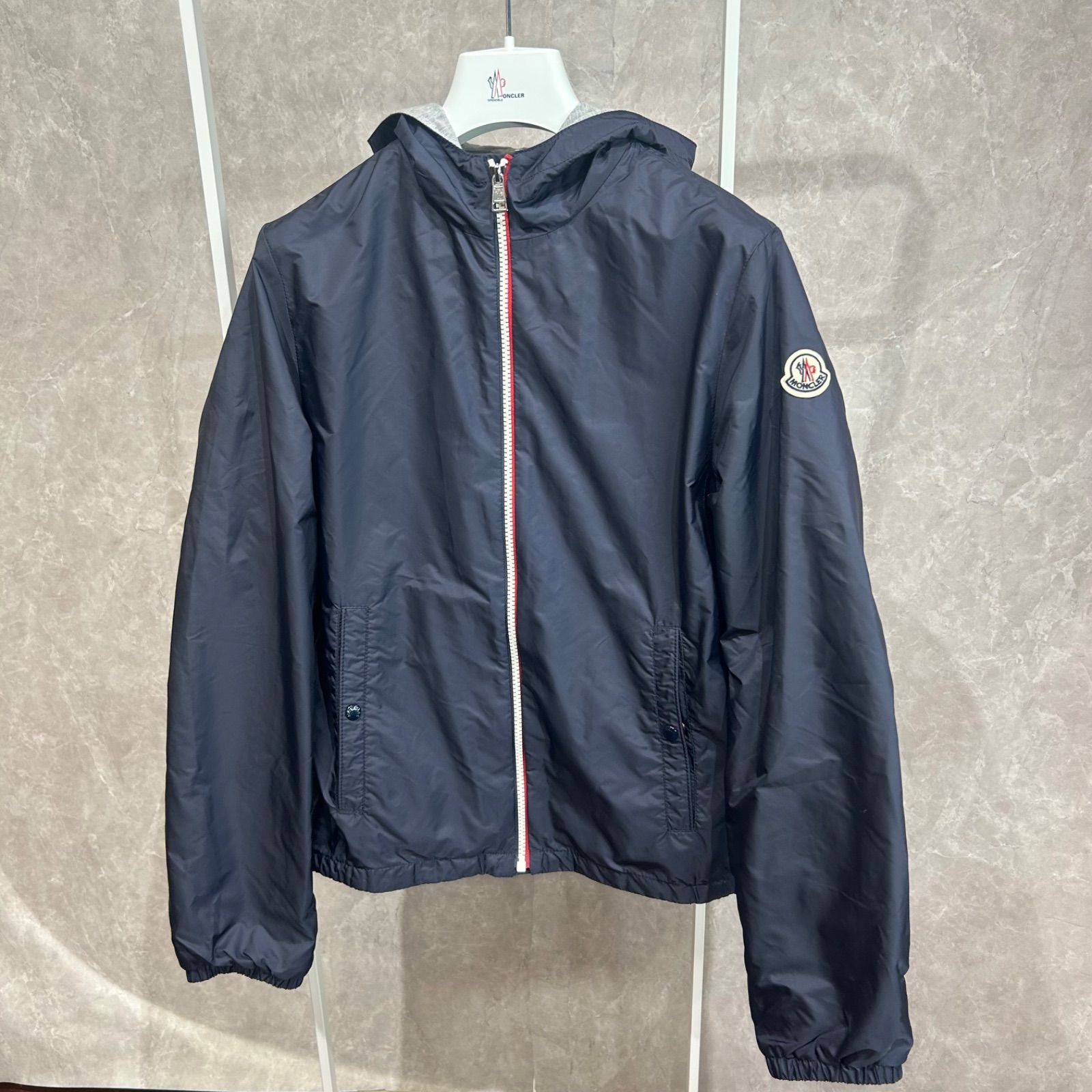 ♥ S相当 MONCLER モンクレール ナイロン ジャケット パーカー ネイビー14 A
