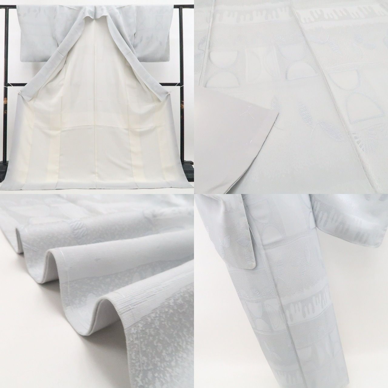  ❁tomihisa❁ モダンアート 着物 正絹 仕付け糸付”シンプルなのに印象的 程よい個性と気品を叶える”小紋 色無地 7530 色無地 着物