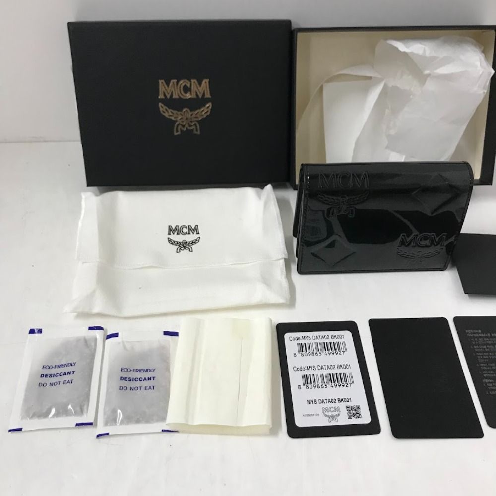 08 w 14947 MCM エムシーエム BK 001 ブラック レディース 二つ折り財布 品