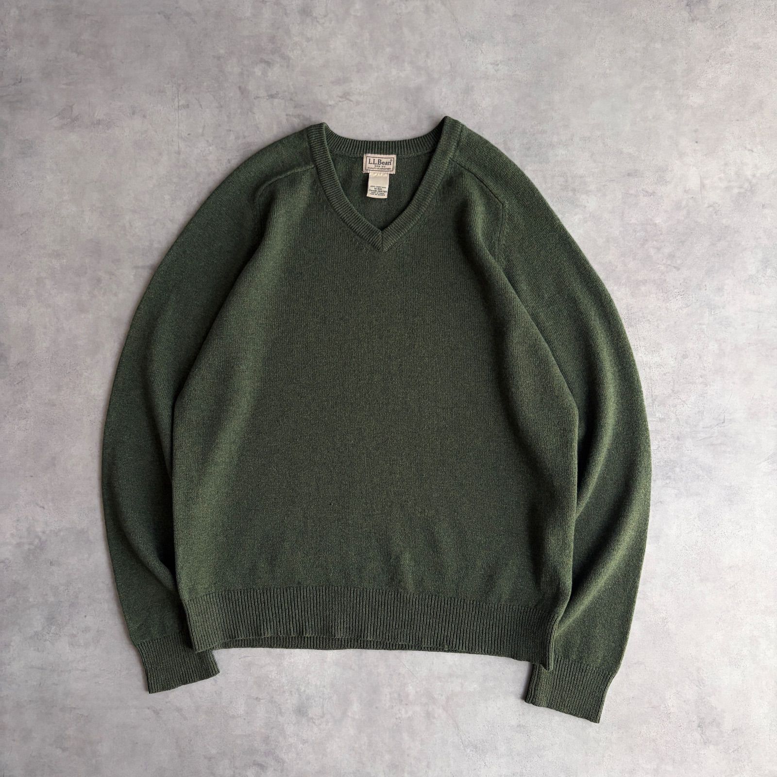 L.L.Bean/エルエルビーン/ラムウールニット/プルオーバー/Vネック/無地 