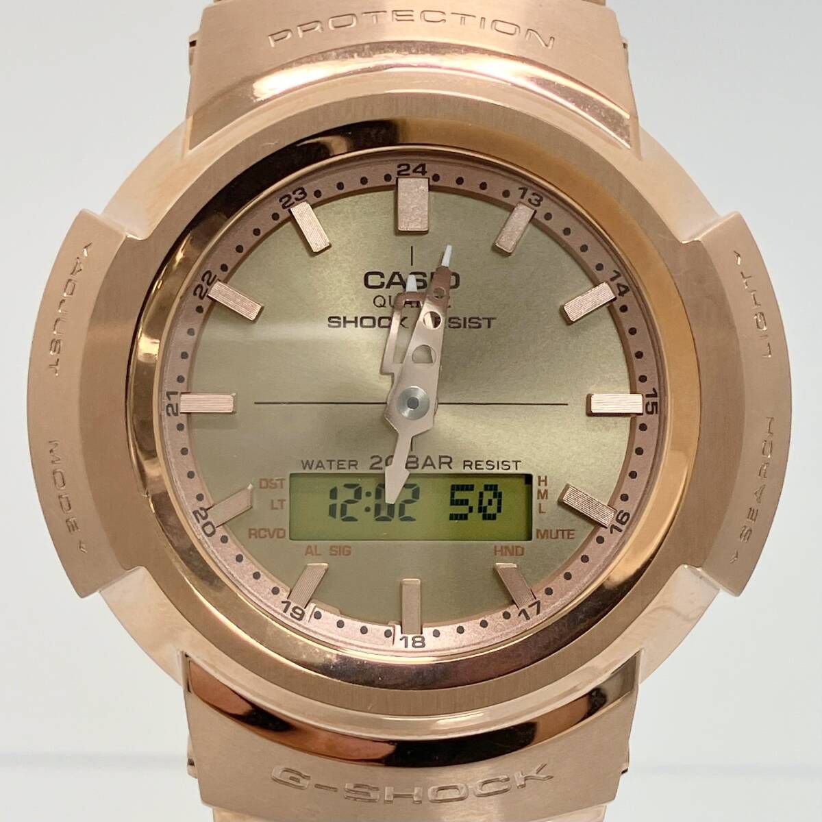 CASIO G-SHOCK カシオ ジーショック AWM-500 GD B 3 W*** 電波ソーラー 箱 取説 保証カード付 腕時計 稼働品