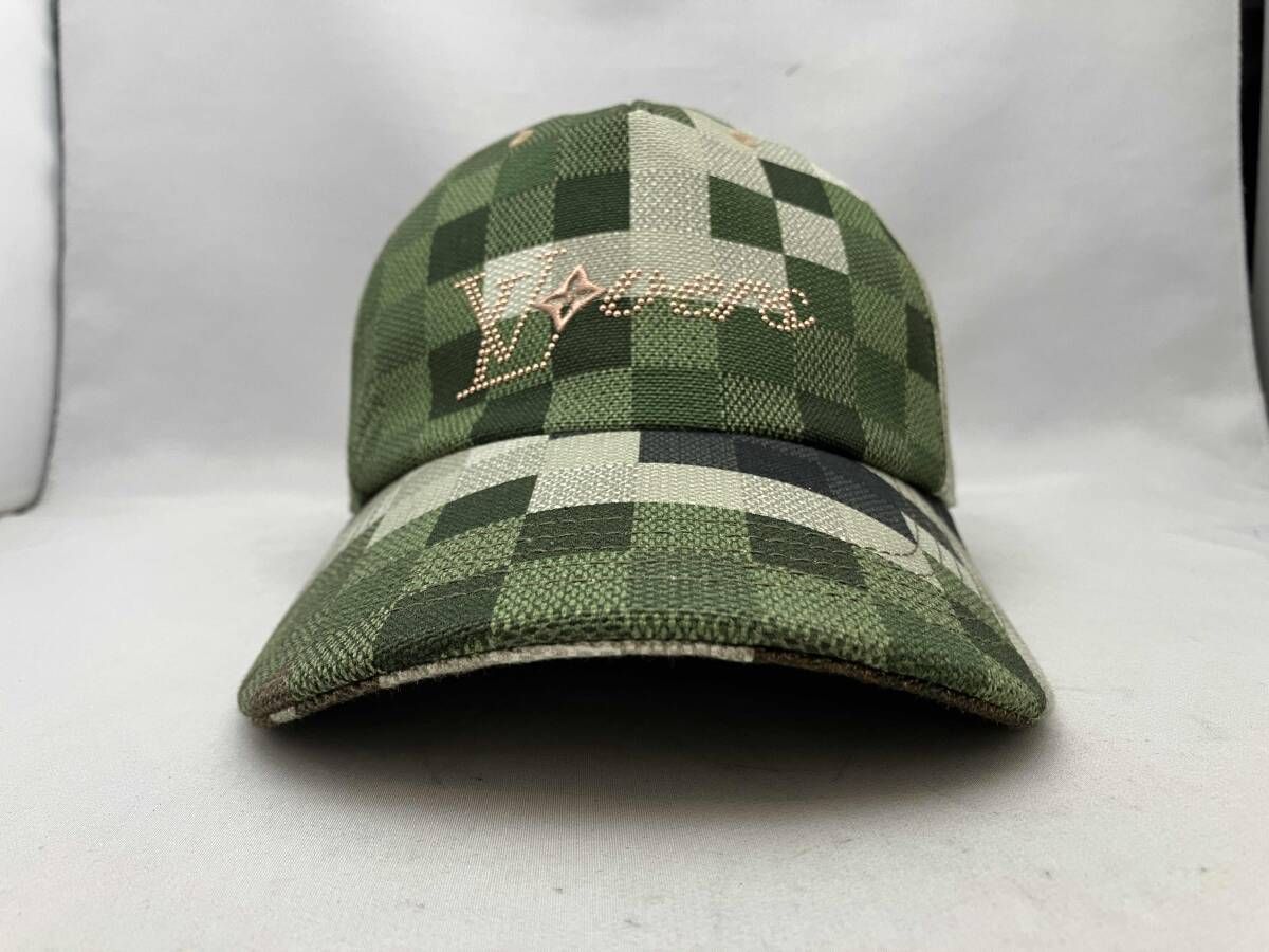 LOUIS VUITTON M 7363 ダモフラージュ ベースボール キャップ 帽子 ダミエ カモフラージュ 迷彩柄 ピクセル コットン