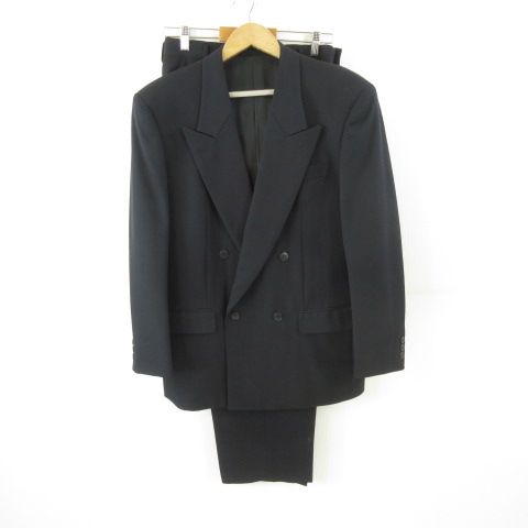 タケオキクチ TAKEO KIKUCHI スーツ ダブルジャケット 長袖 ロングパンツ 黒 *T 372