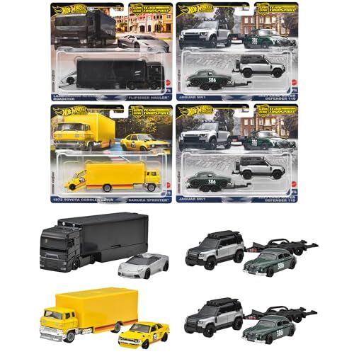 ホットウィール Hot Wheels チームトランスポート アソート 乗り物おもちゃ ミニカー 2台組× 入り BOX販売 3歳から マルチ 987 E-FLF 56 po