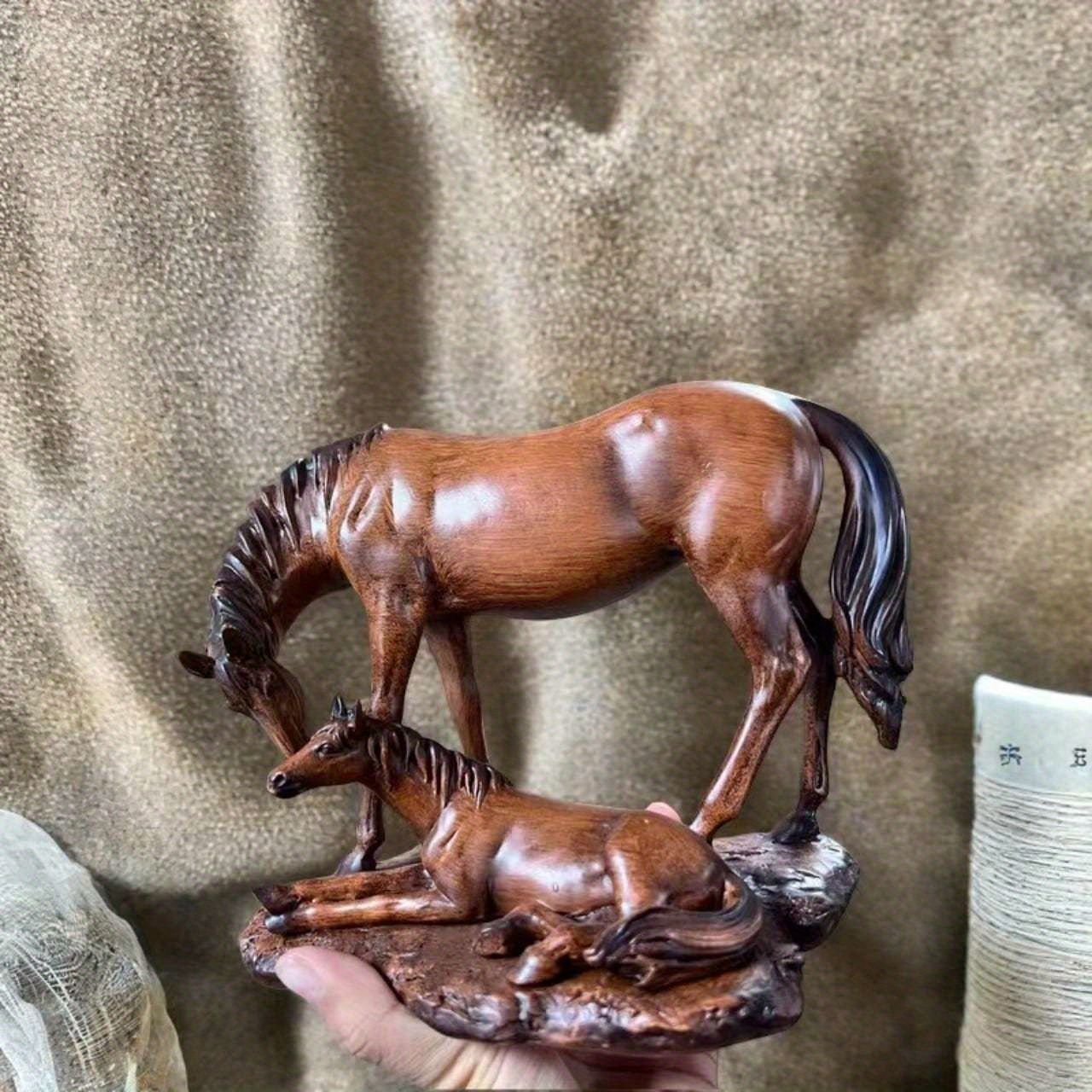  オブジェ 置物 馬の親子 うま ウマ 干支 正月飾り 感 インテリア リビング ダイニング 玄関 寝室 装飾 オーナメント 樹脂 プレゼント ギフト オシャレ リアル 癒しグッズ 棚装飾 ホームデコレーション 寝室アクセサリー 置物 インテリア小物