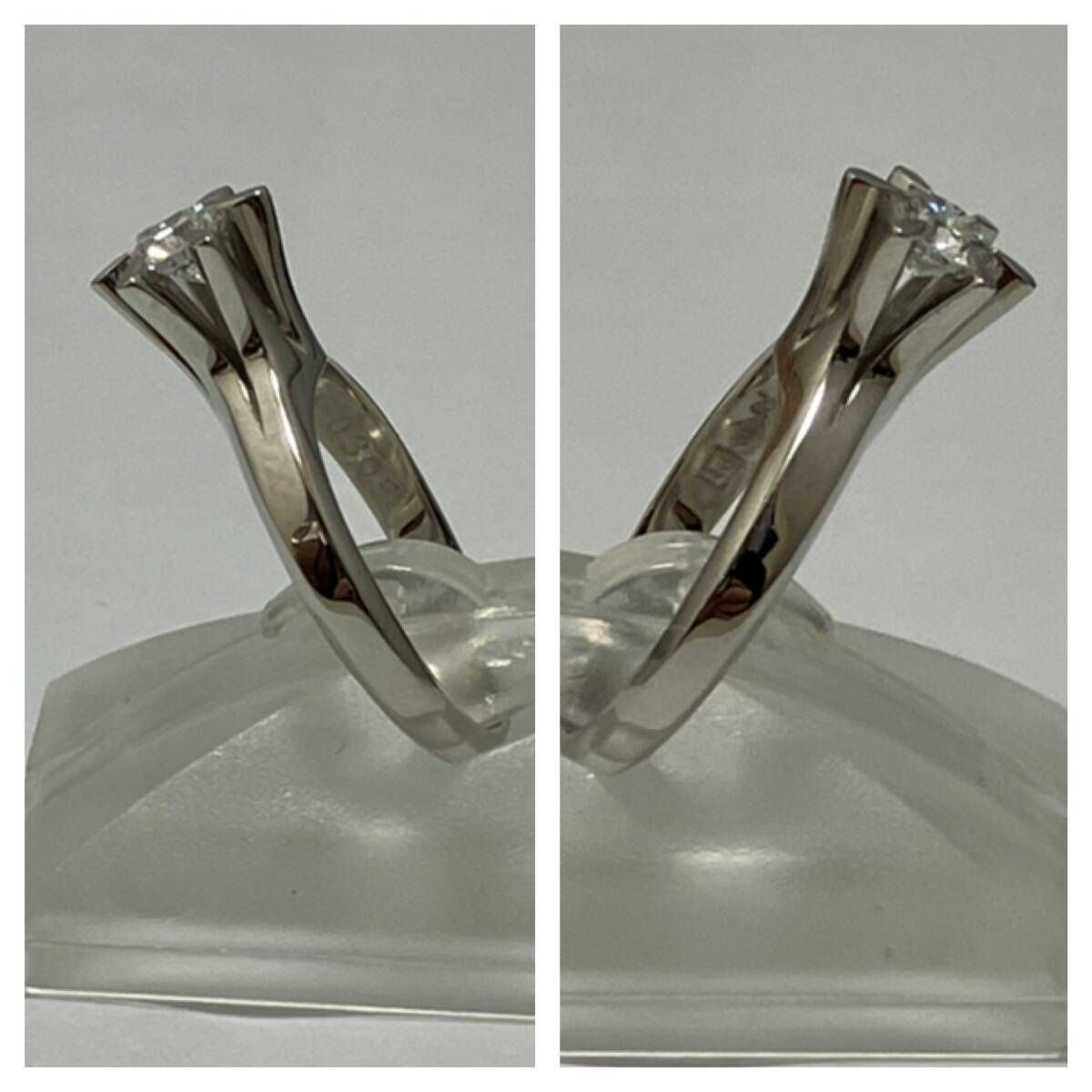 Pt900 #9 天然ダイヤモンド リング 0.305ct 約4.7g - メルカリ