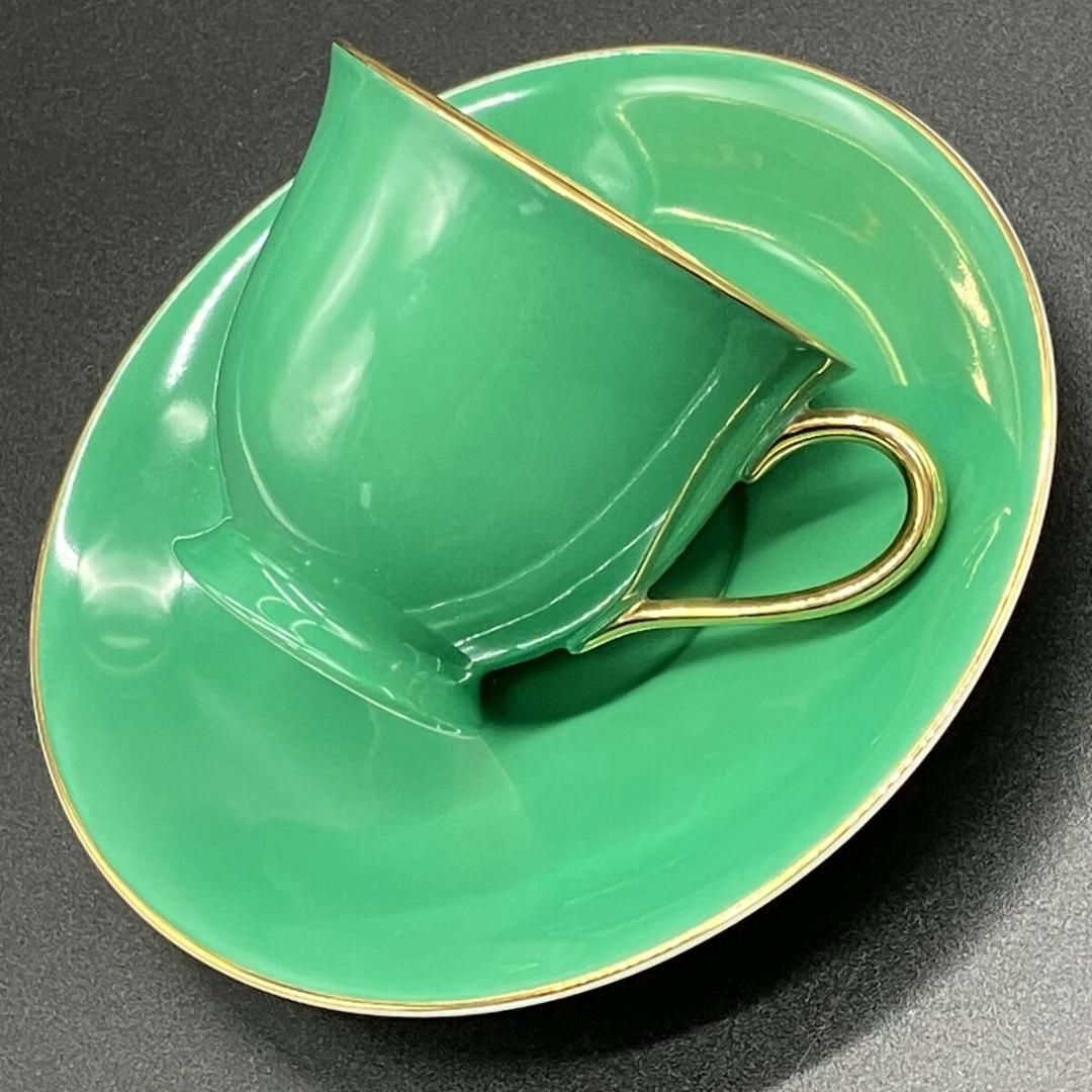 オールドノリタケ ゴールド キャビネッ カップ&ソーサー ハーレクイン