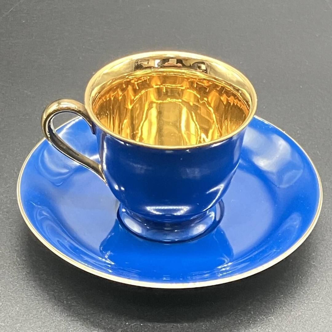 オールドノリタケ 金彩 ハーレクイン キャビネット セット ブルー