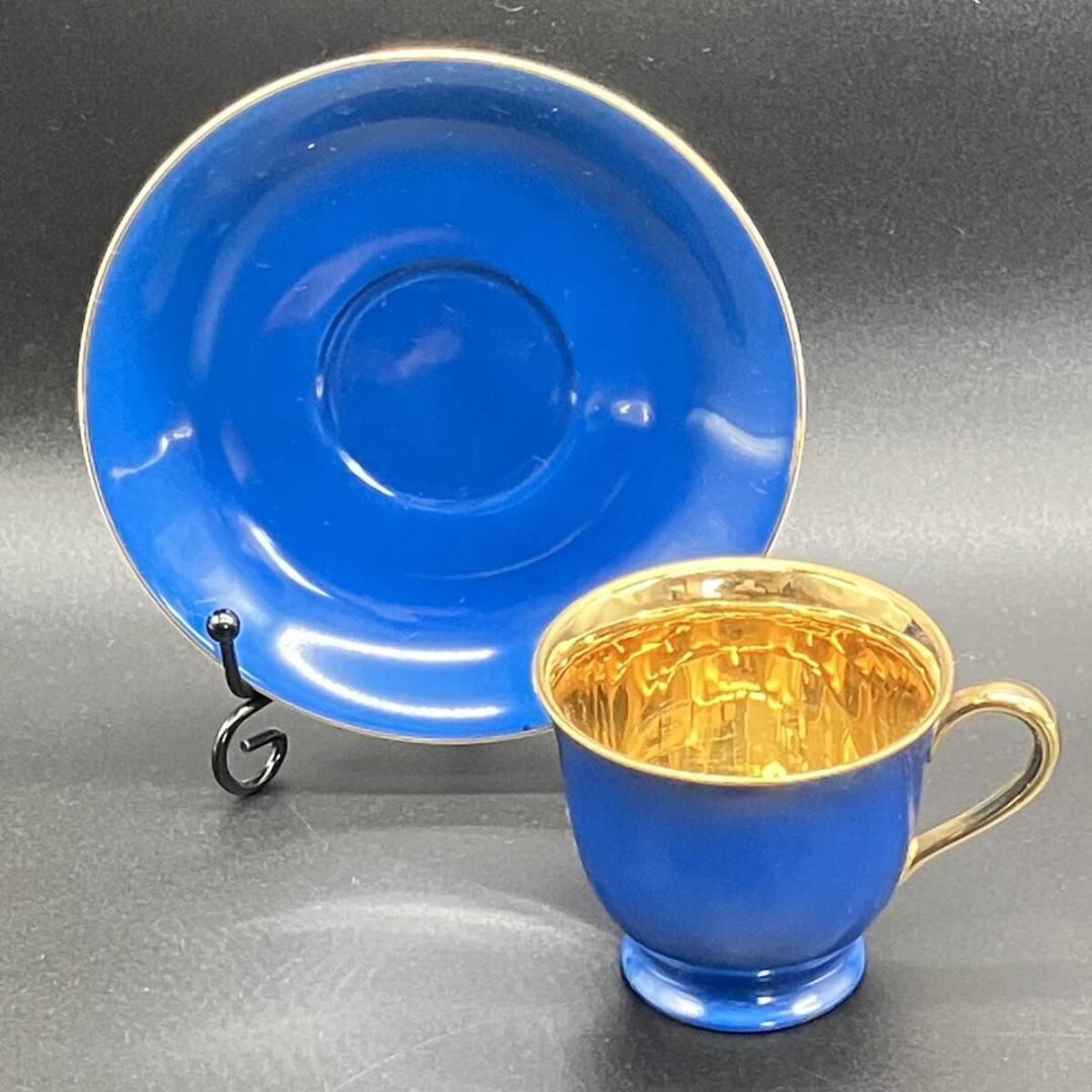 オールドノリタケ 金彩 ハーレクイン キャビネット セット ブルー