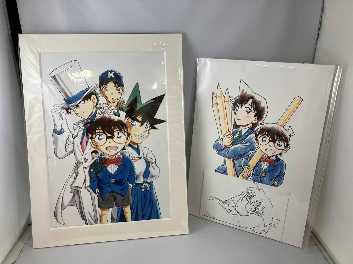 開封済み 青山剛昌 メモリアルイラスト 額装複製原画少年サンデーS