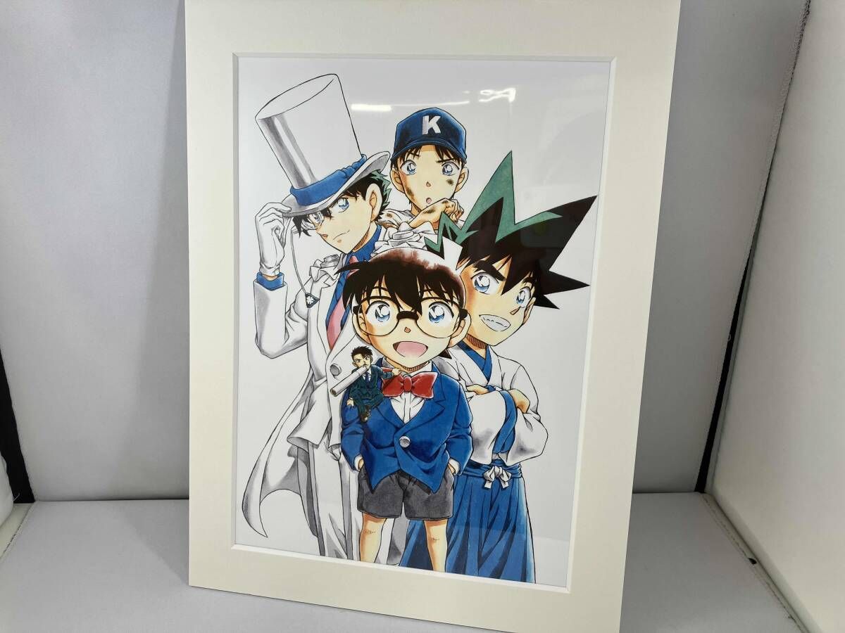 開封済み 青山剛昌 メモリアルイラスト 額装複製原画少年サンデーS