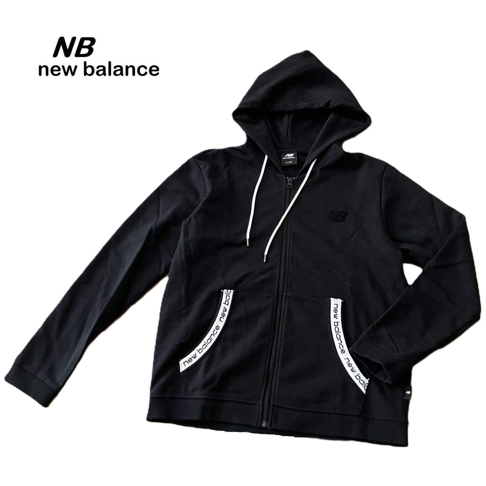 new balance/ニューバランス】ロゴプリント パーカー フード付き 