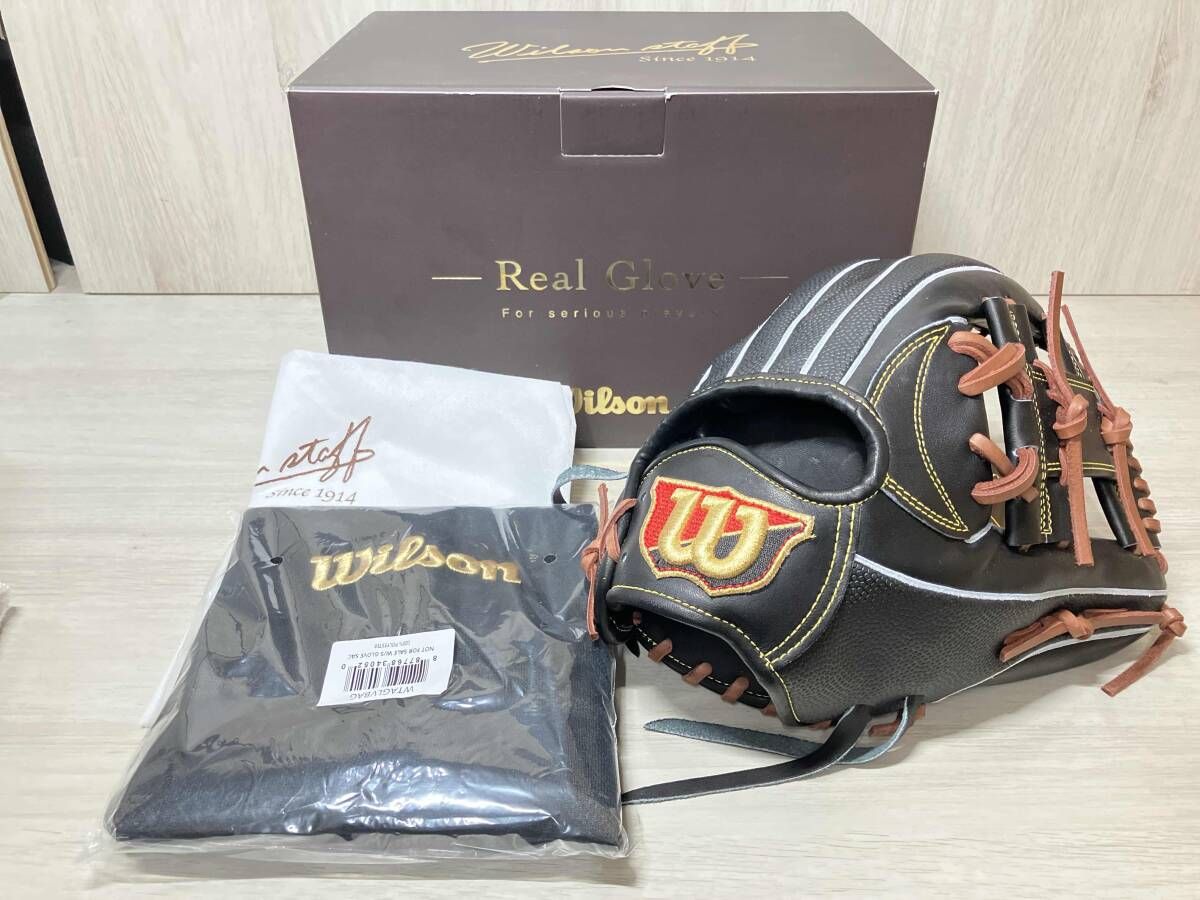 箱 保存袋付 Wilson ウィルソン ブラックSS 内野手用 11.75インチ サイズL 右投用 硬式用 グローブ 野球