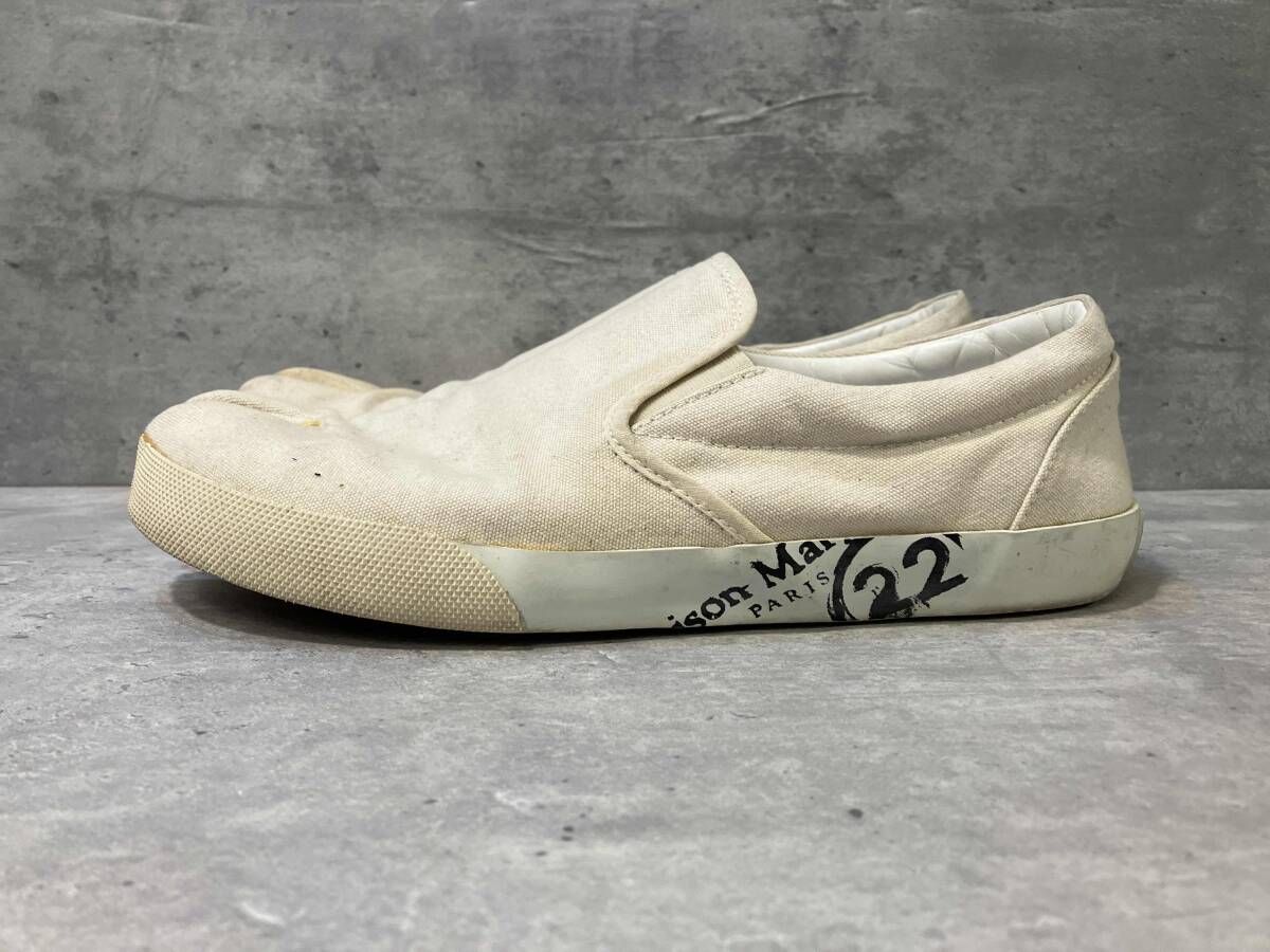 19 ss Maison Margiela 22 足袋スリッポン スニーカー サイズ40 ホワイト メゾンマルジェラ