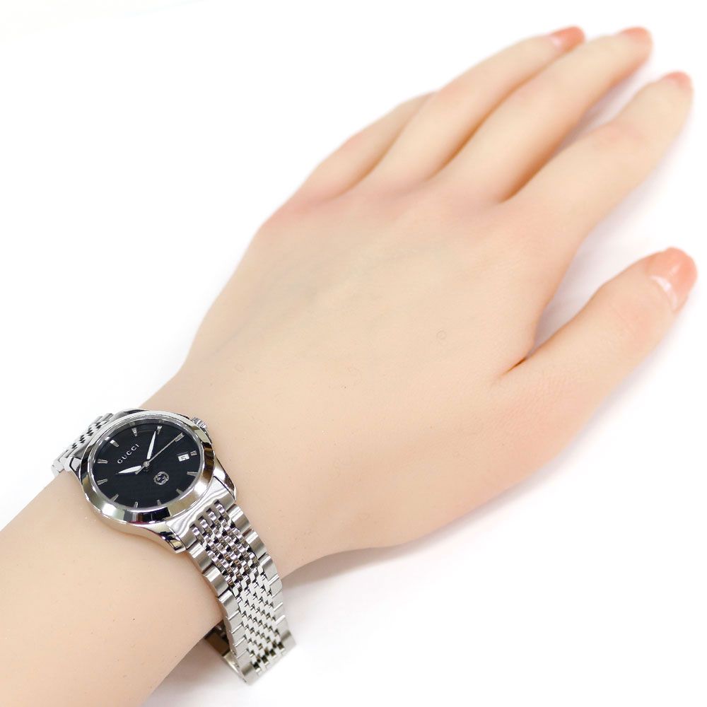 グッチ Gタイムレス 腕時計 時計 ステンレススチール 126.5 クオーツ レディース 1年保証 GUCCI