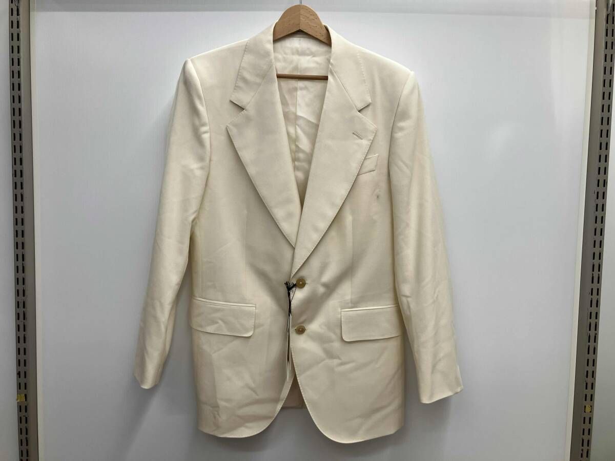 ♥ タグ付き ハズバンズ テーラードジャケット 62-07-52-07006-HN 定価￥253 000 サイズ48 オフホワイト