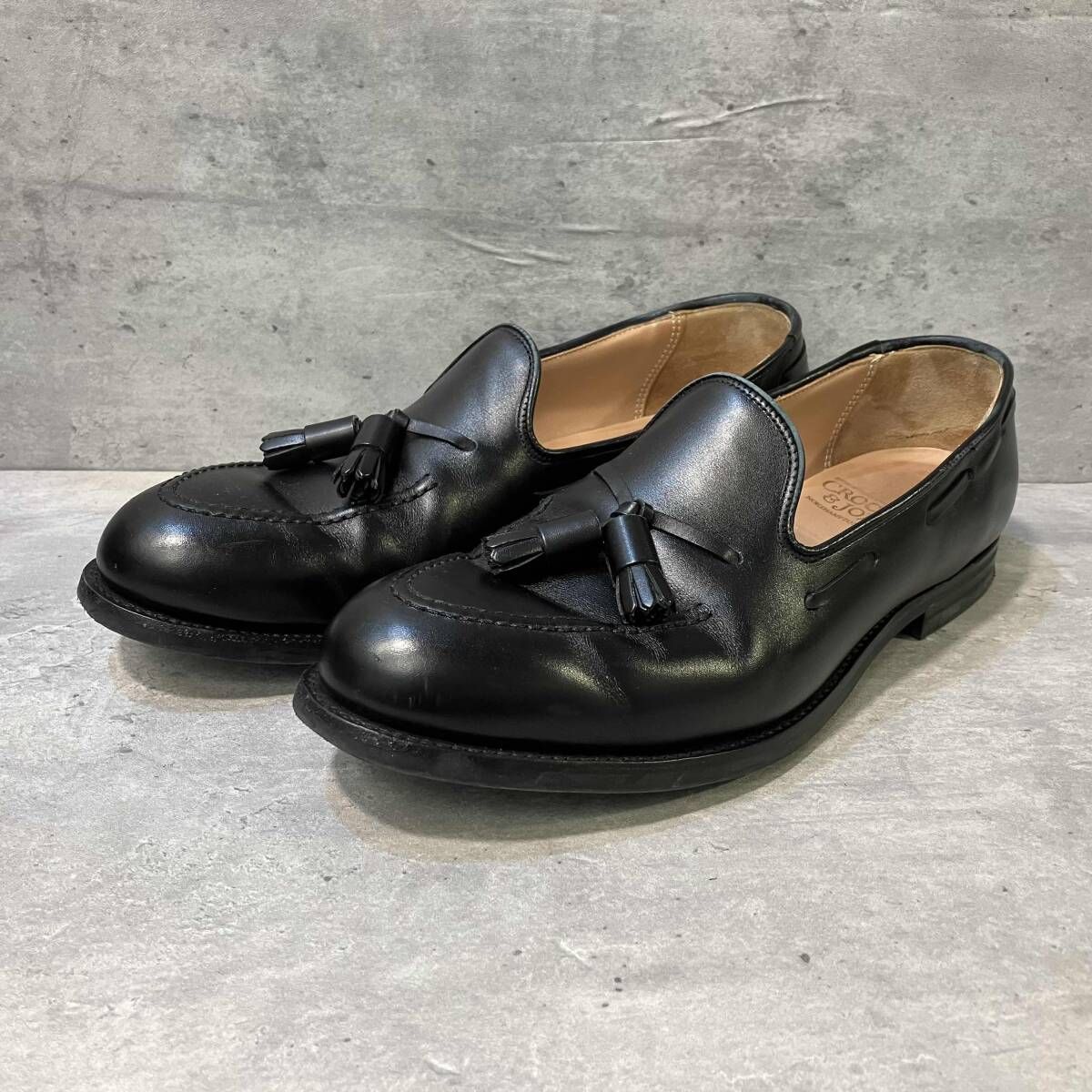 Crokett-Jones 26212 ローファー サイズ7 1 2 E ブラック クロケットアンドジョーンズ