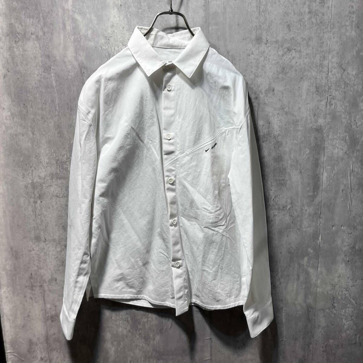 NIKE×JACQUEMUS ナイロンLSシャツ サイズS ホワイト ナイキ×ジャック