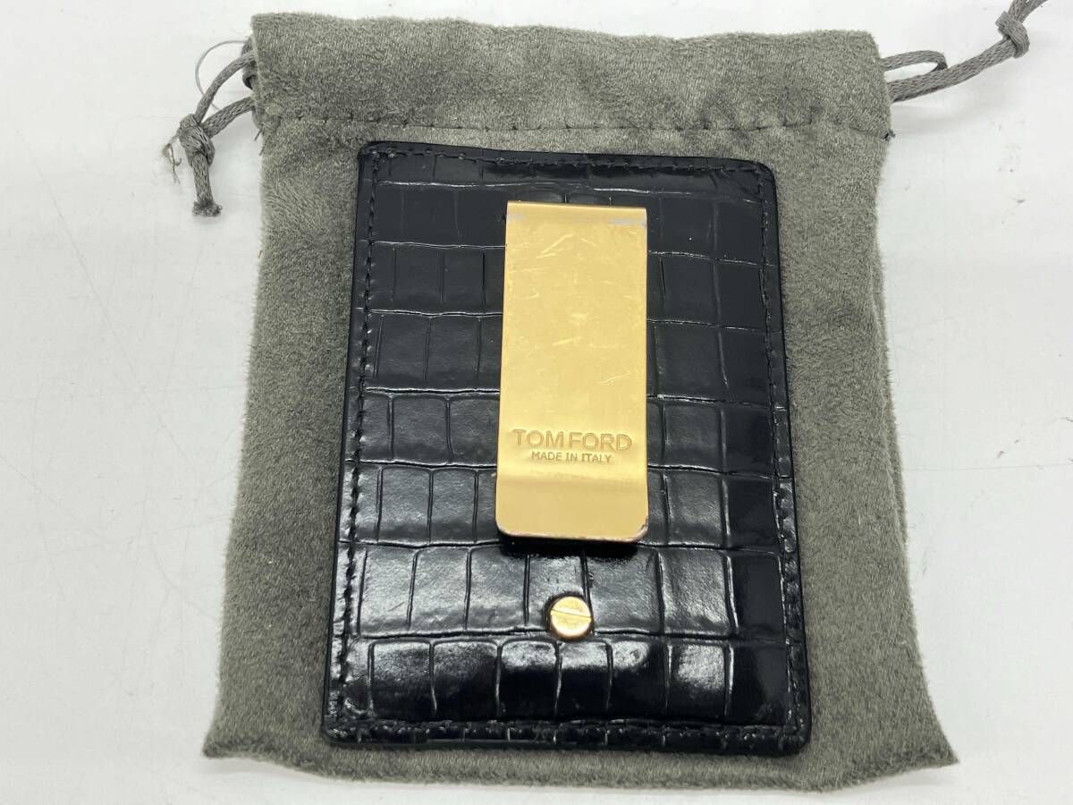 TOM FORD トムフォード カードケース マネークリップ クロコダイル型
