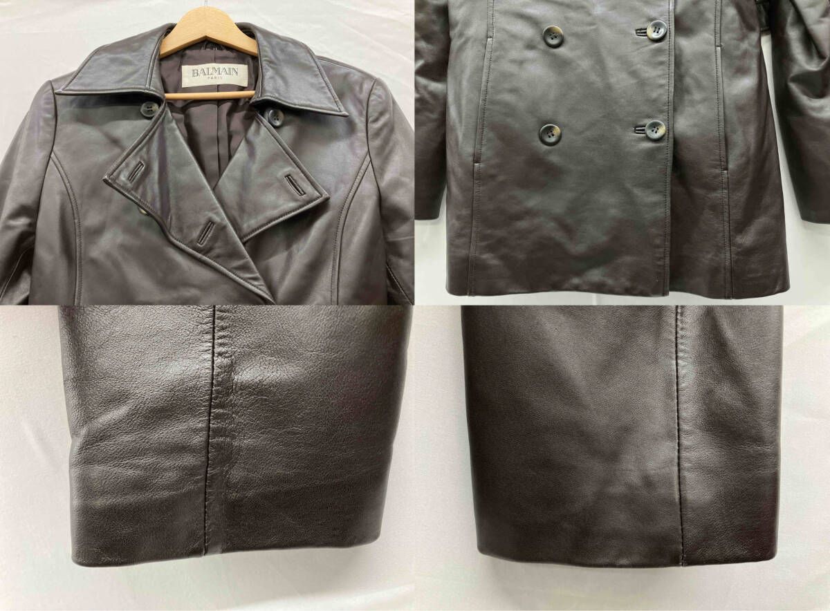 BALMAIN バルマン レザージャケット 羊 ラム ブラウン サイズ11 - メルカリ