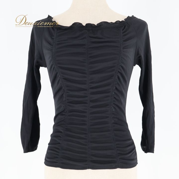 社交ダンス 衣装 トップス ブラウス ブラック系 チャコットロイヤル