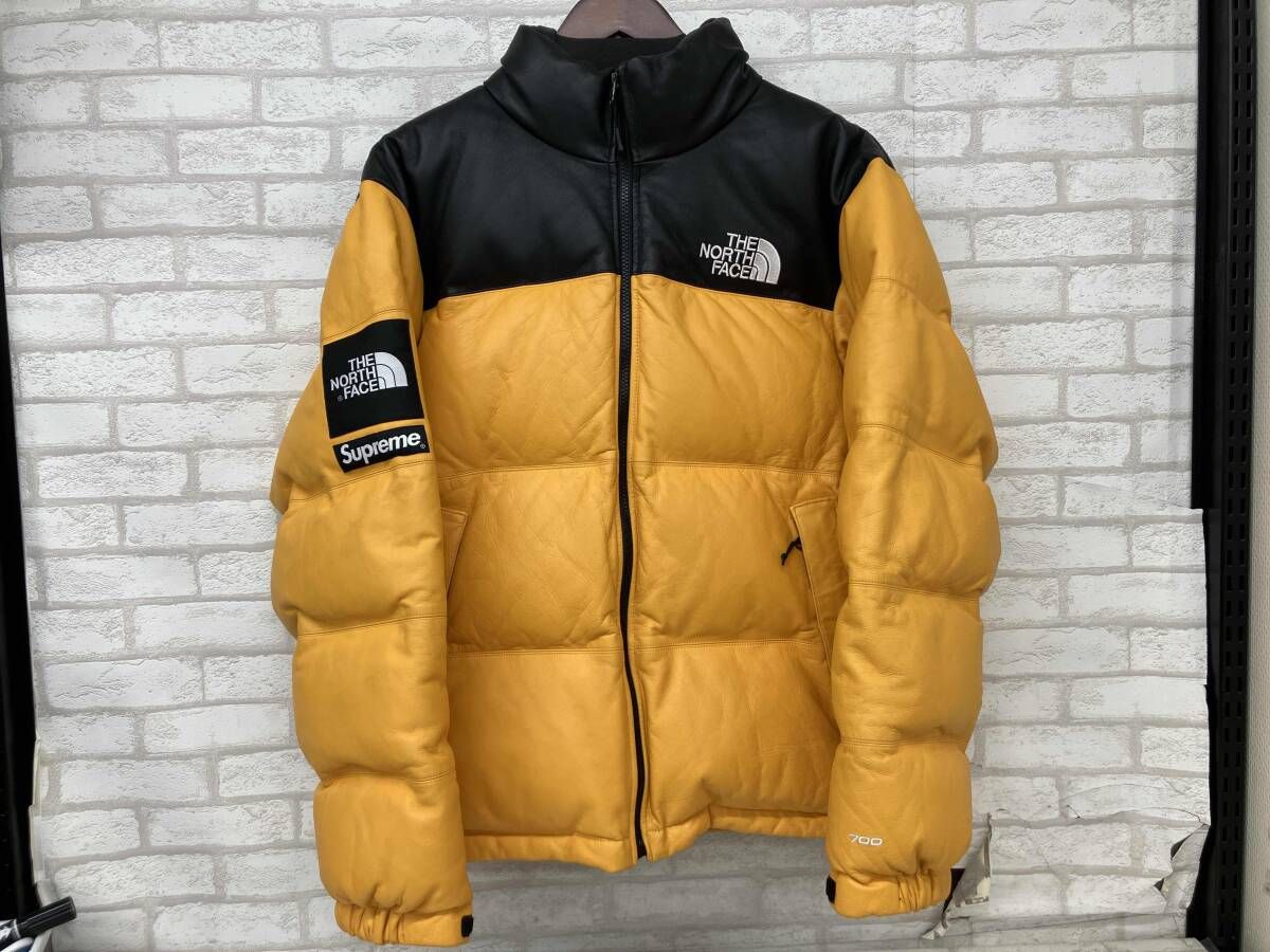 THE NORTH FACE × Supreme 17AW Leather Nuptse ザノースフェイス 