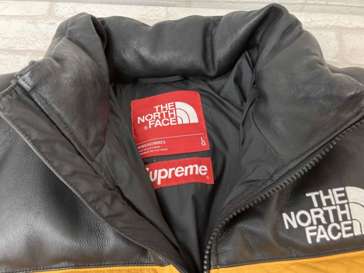 THE NORTH FACE × Supreme 17AW Leather Nuptse ザノースフェイス