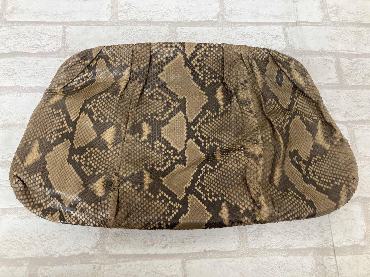 sita parantica シータパランティカ クラッチバッグ セカンドバッグ パイソン ブラウン系 レディース