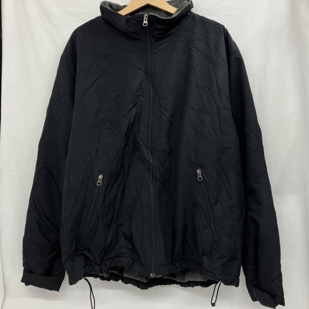 LANDS'END ランズエンド ナイロンシェルジャケットブラック 00年代 LANDS' END ランズエンド シェルジャケット 企業ロゴ刺繍