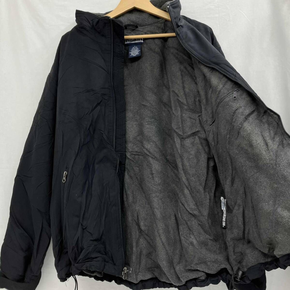 LANDS'END ランズエンド ナイロンシェルジャケットブラック 00年代 LANDS' END ランズエンド シェルジャケット 企業ロゴ刺繍